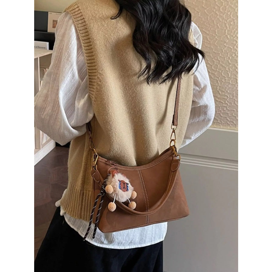 Adjustable Strap Shoulder Bag Caramel / One Size Apparel and Accessories