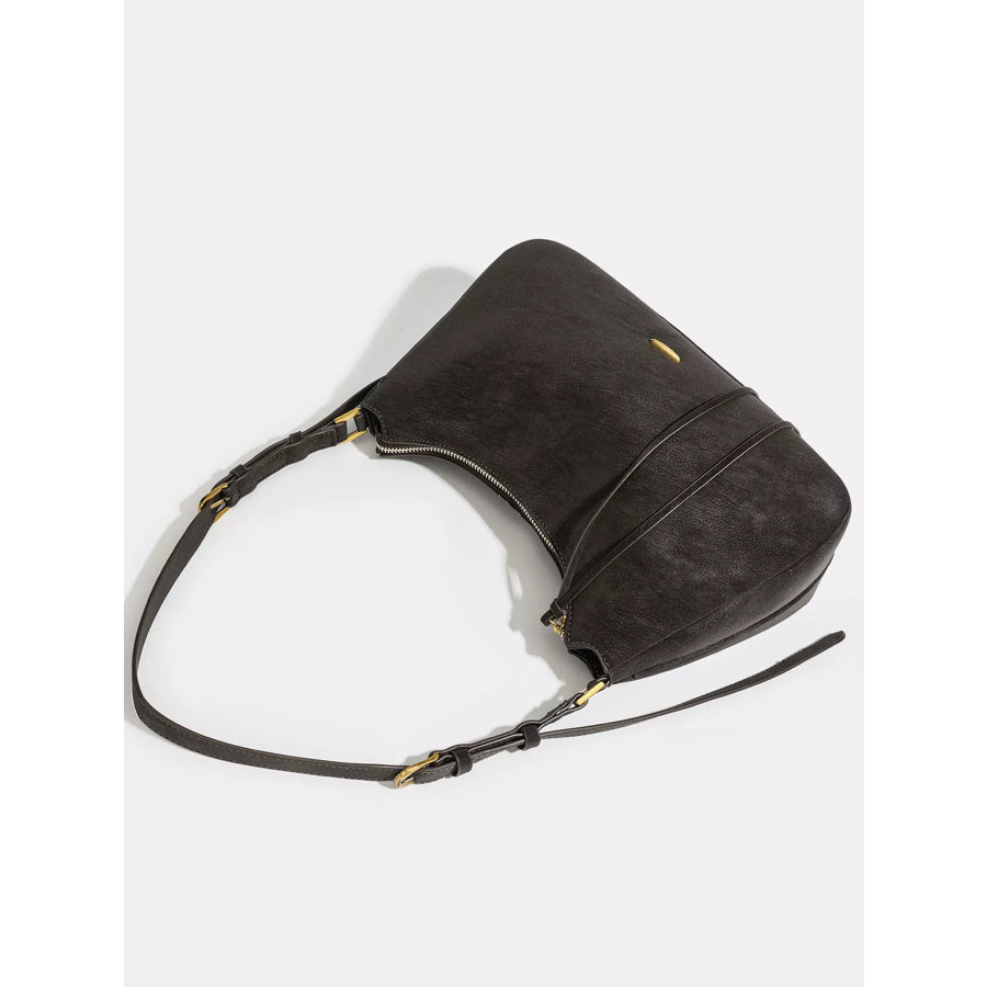 Adjustable Strap Shoulder Bag Coffee / One Size Apparel and Accessories