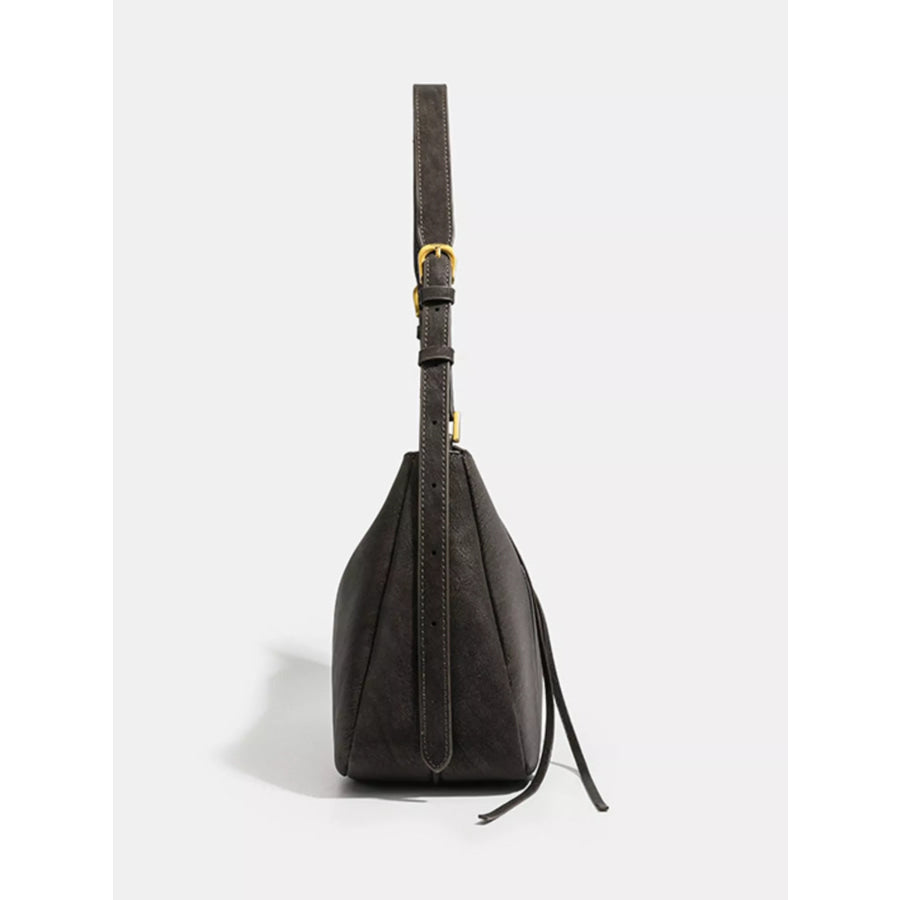 Adjustable Strap Shoulder Bag Coffee / One Size Apparel and Accessories