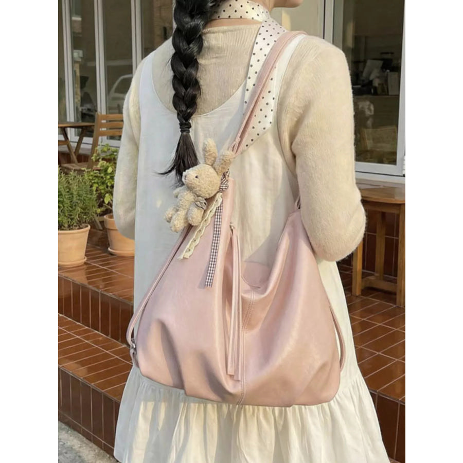 Adjustable Strap Shoulder Bag Pink / One Size Apparel and Accessories
