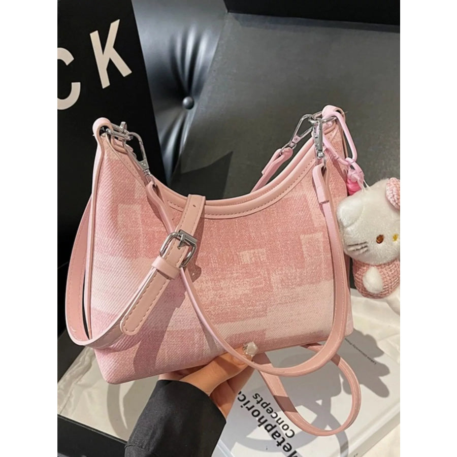 Adjustable Strap Shoulder Bag Pink / One Size Apparel and Accessories
