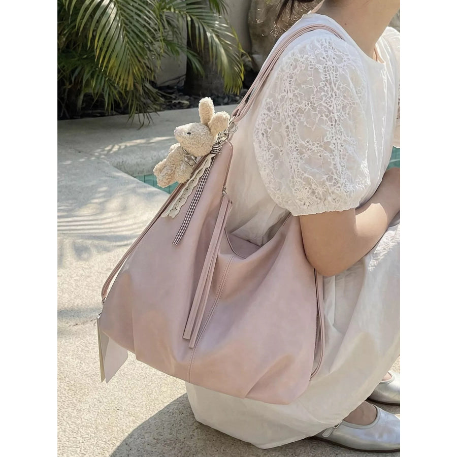 Adjustable Strap Shoulder Bag Pink / One Size Apparel and Accessories