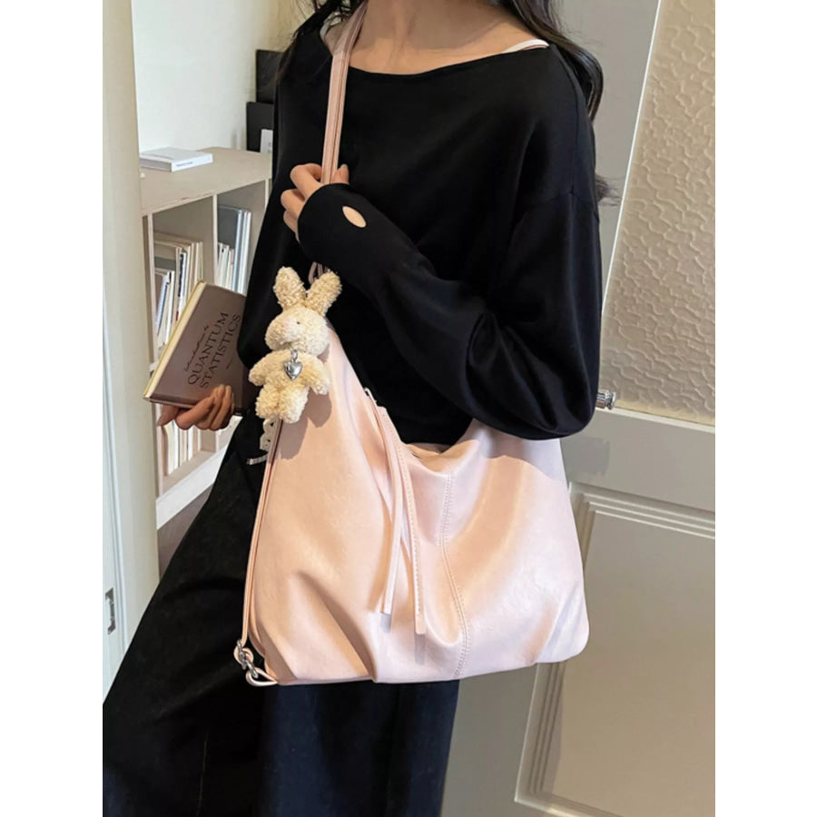 Adjustable Strap Shoulder Bag Pink / One Size Apparel and Accessories