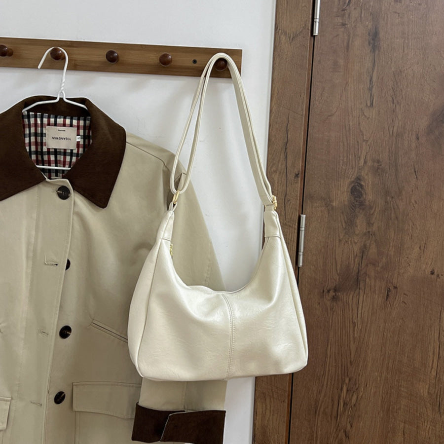 Adjustable Strap Shoulder Bag White / One Size Apparel and Accessories