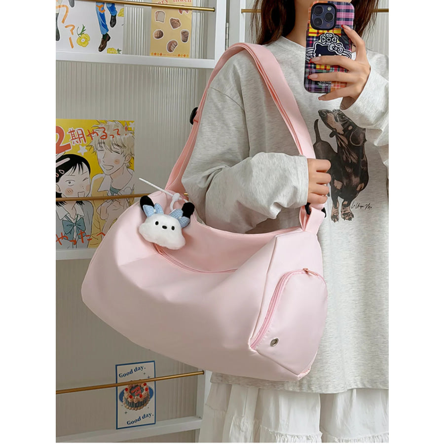 Adjustable Strap Travel Bag Blush Pink / One Size Apparel and Accessories
