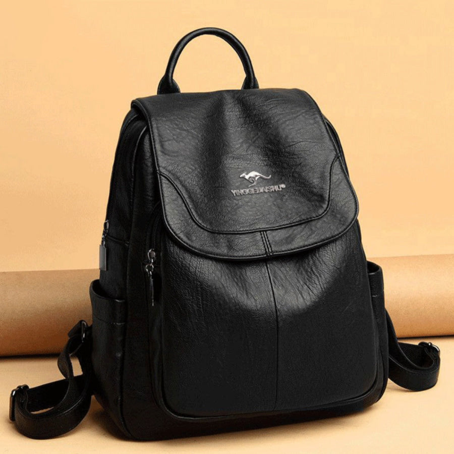 Adjustable Straps Backpack Bag Black / One Size Apparel and Accessories