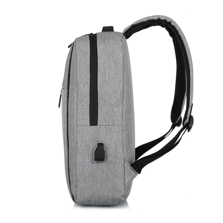 Adjustable Straps Oxford Cloth Backpack Bag Light Gray / One Size Apparel and Accessories