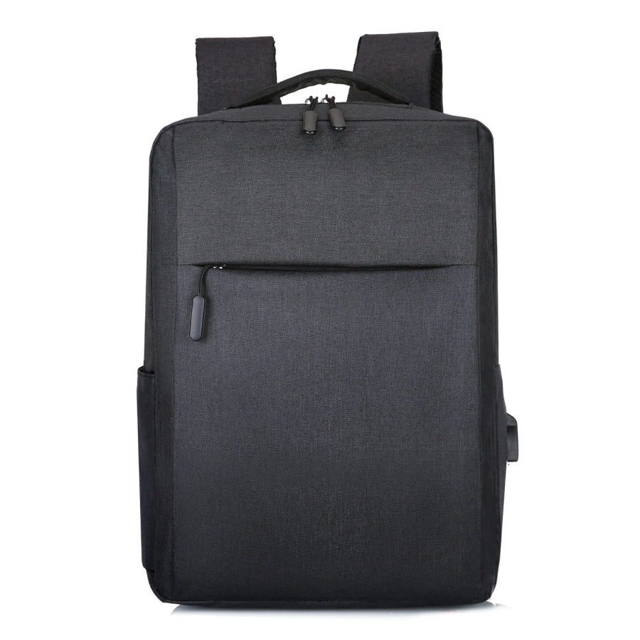 Adjustable Straps Oxford Cloth Backpack Bag Black / One Size Apparel and Accessories