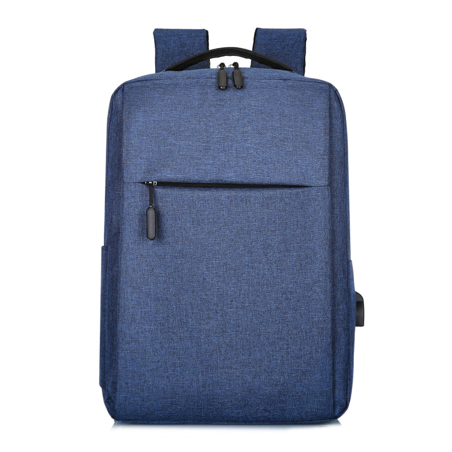 Adjustable Straps Oxford Cloth Backpack Bag Dark Blue / One Size Apparel and Accessories