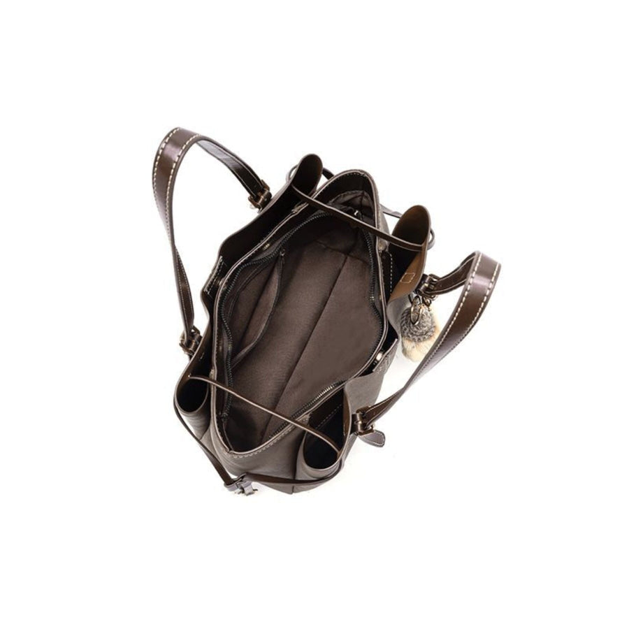 Adjustable Straps Shoulder Bag Brown / One Size Apparel and Accessories