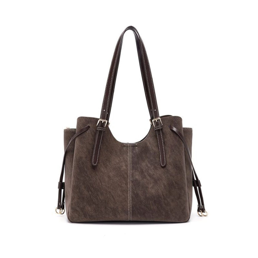 Adjustable Straps Shoulder Bag Brown / One Size Apparel and Accessories