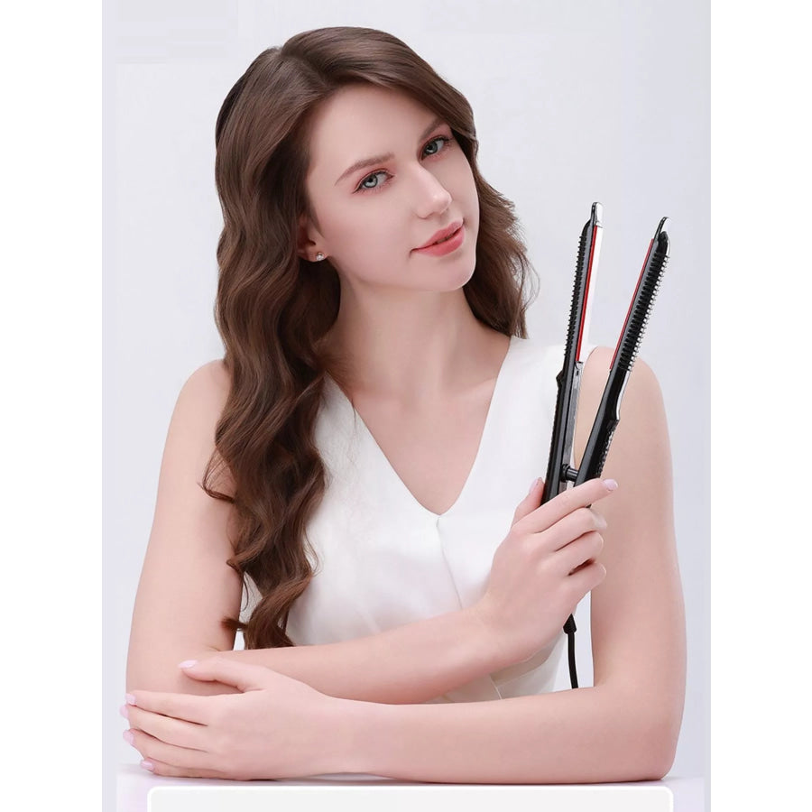 Adjustable Temperature Hair Straightener Black / European plug Apparel and Accessories