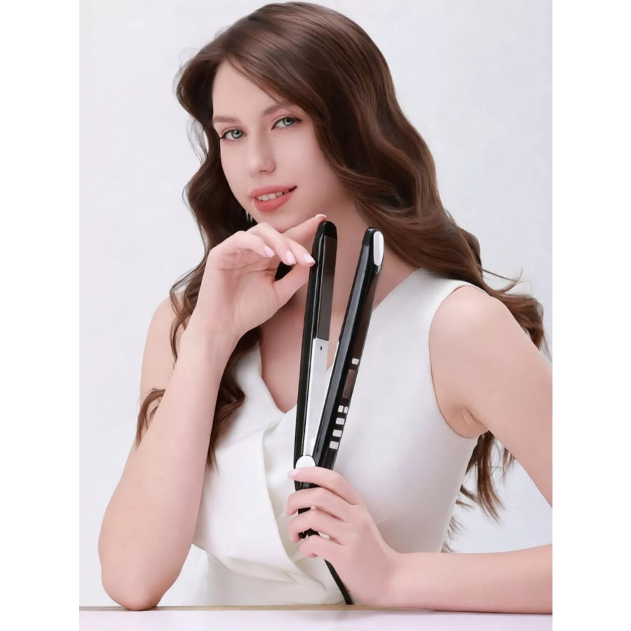 Adjustable Temperature Hair Straightener Black / European plug Apparel and Accessories