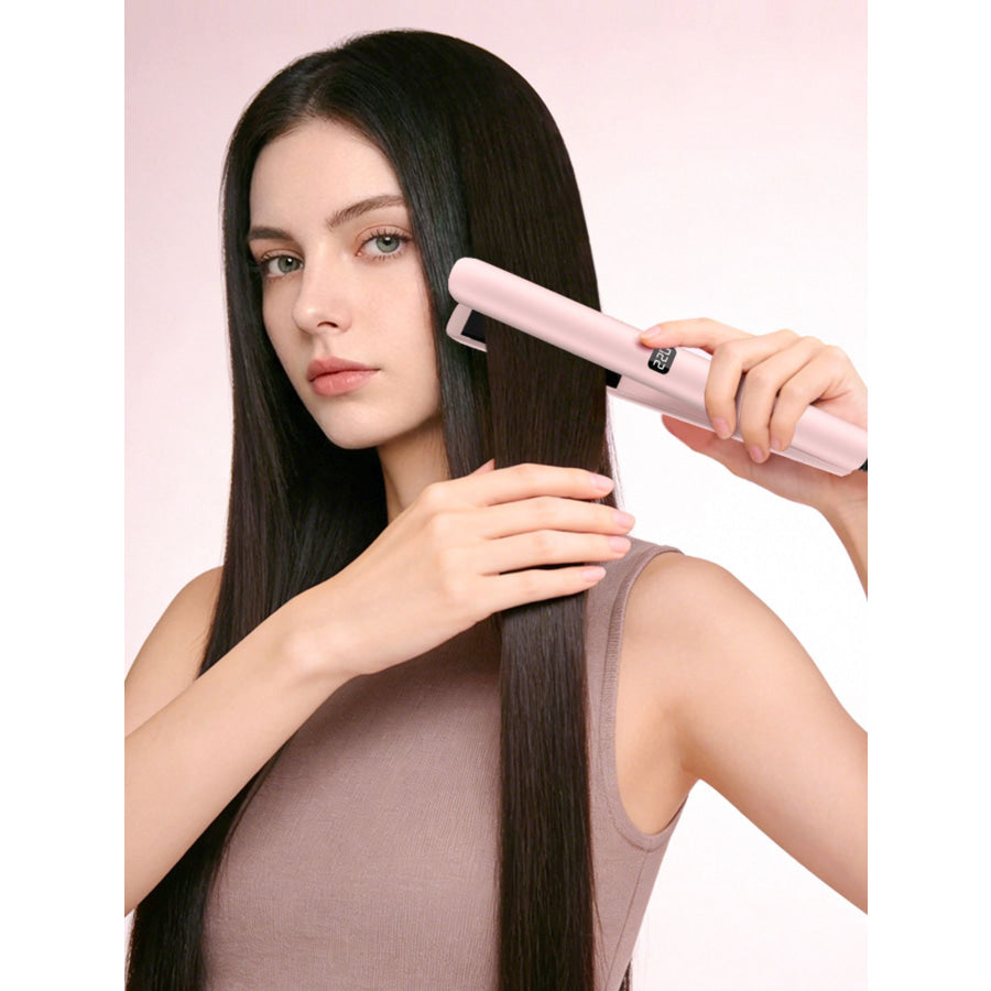 Adjustable Temperature Hair Straightener Blush Pink / European plug Apparel and Accessories