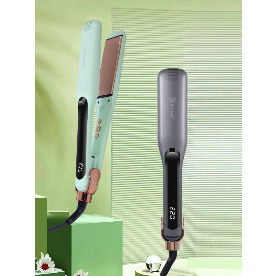 Adjustable Temperature Hair Straightener Gum Leaf / European plug Apparel and Accessories