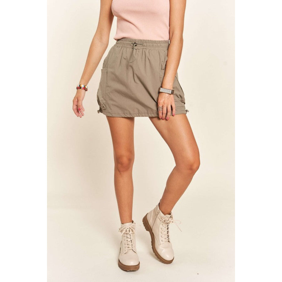 ADORA Drawstring Skort with Pockets OLIVE / S Apparel and Accessories