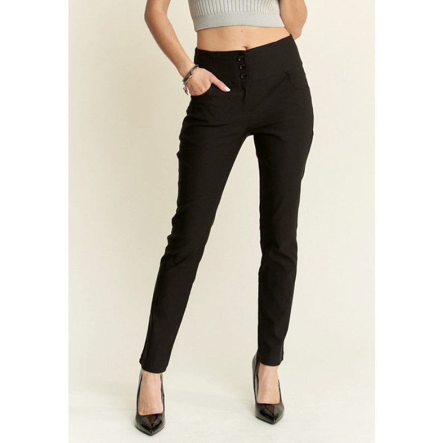 ADORA High Waist Skinny Pants Black / S Apparel and Accessories