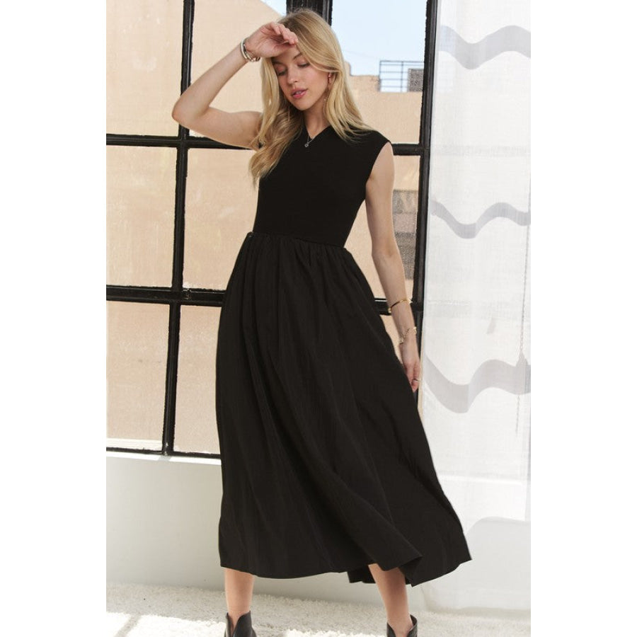 ADORA V-Neck Cap Sleeve Dress Black / S Apparel and Accessories