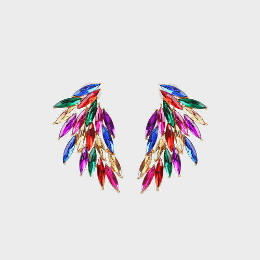Alloy Acrylic Wing Earrings Lavender / One Size
