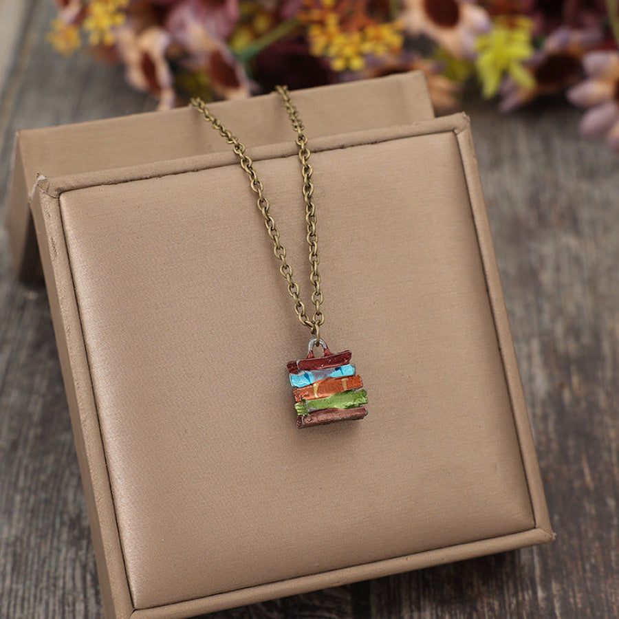 Alloy Books Pendant Necklace Multicolor / One Size Apparel and Accessories