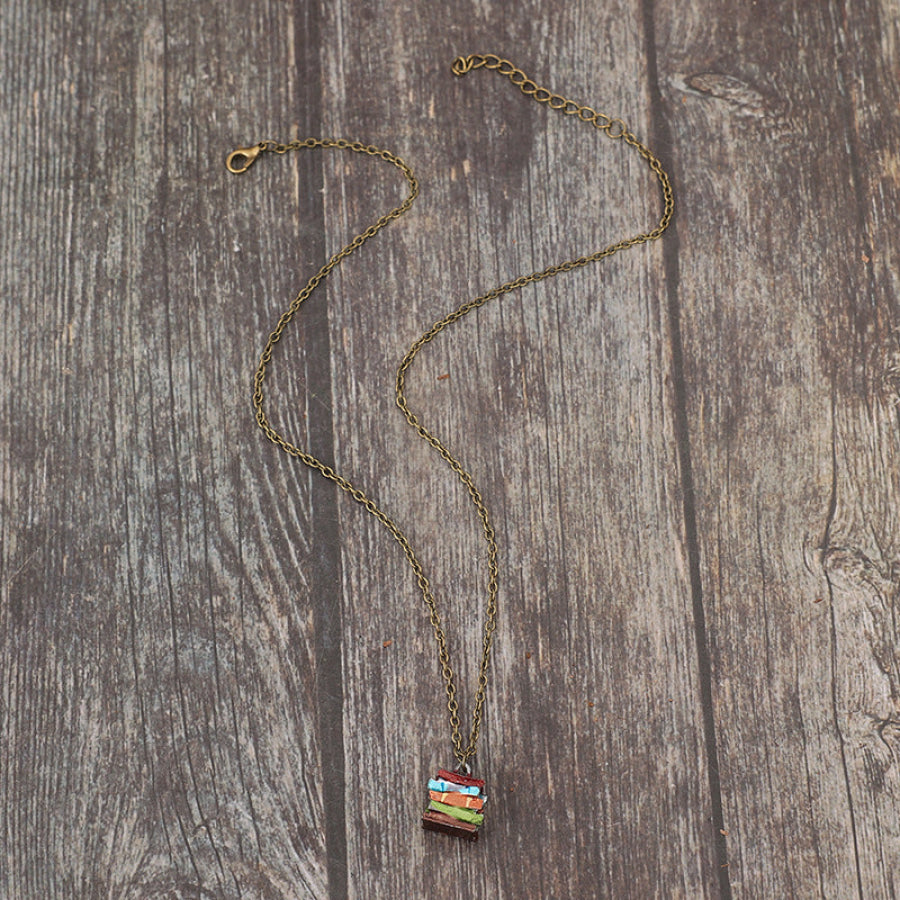 Alloy Books Pendant Necklace Multicolor / One Size Apparel and Accessories