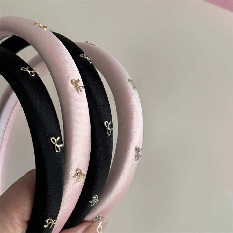 Alloy Bow Trim Headband Apparel and Accessories