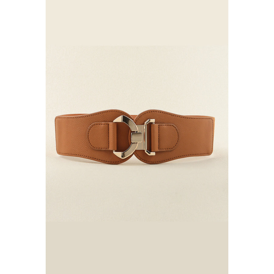Alloy Buckle Elastic Belt Ochre / One Size