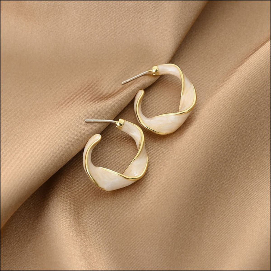 Alloy C - Hoop Earrings Ivory / One Size Apparel and Accessories