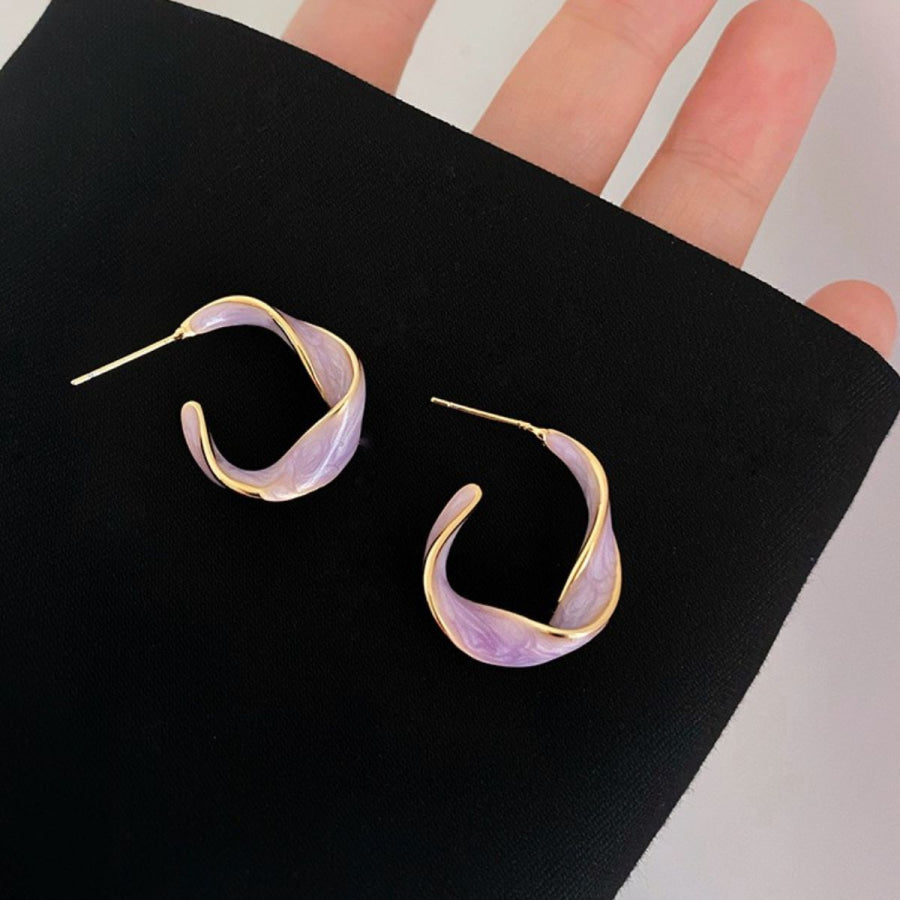 Alloy C - Hoop Earrings Lilac / One Size Apparel and Accessories