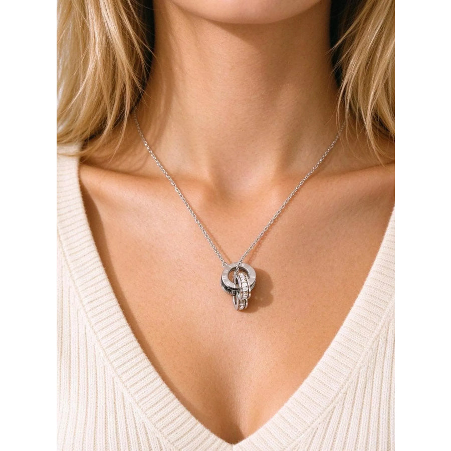 Alloy Chain Pendant Necklace Style D / onesize Apparel and Accessories
