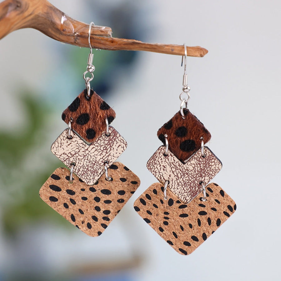 Alloy Drop Earrings Burnt Umber / One Size