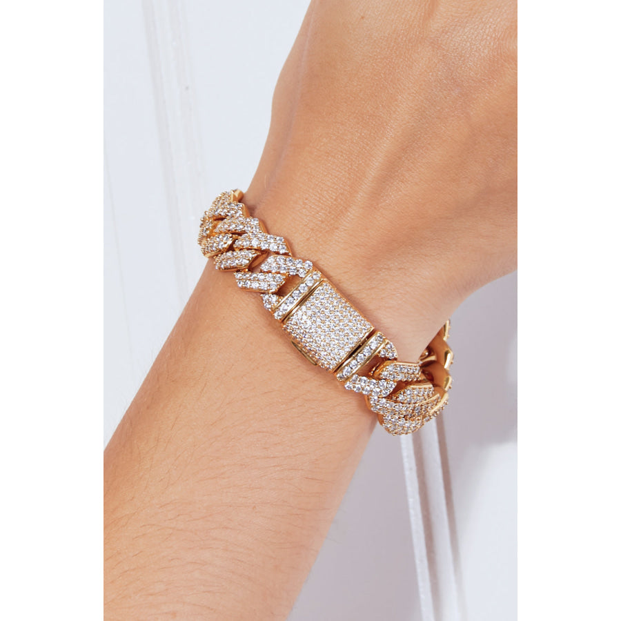 Alloy Inlaid Zircon Bracelet Apparel and Accessories