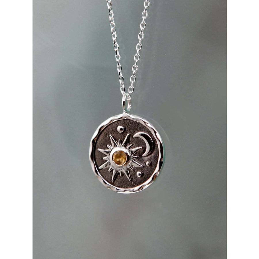 Alloy Inland Zircon Sun &amp; Moon Necklace Apparel and Accessories