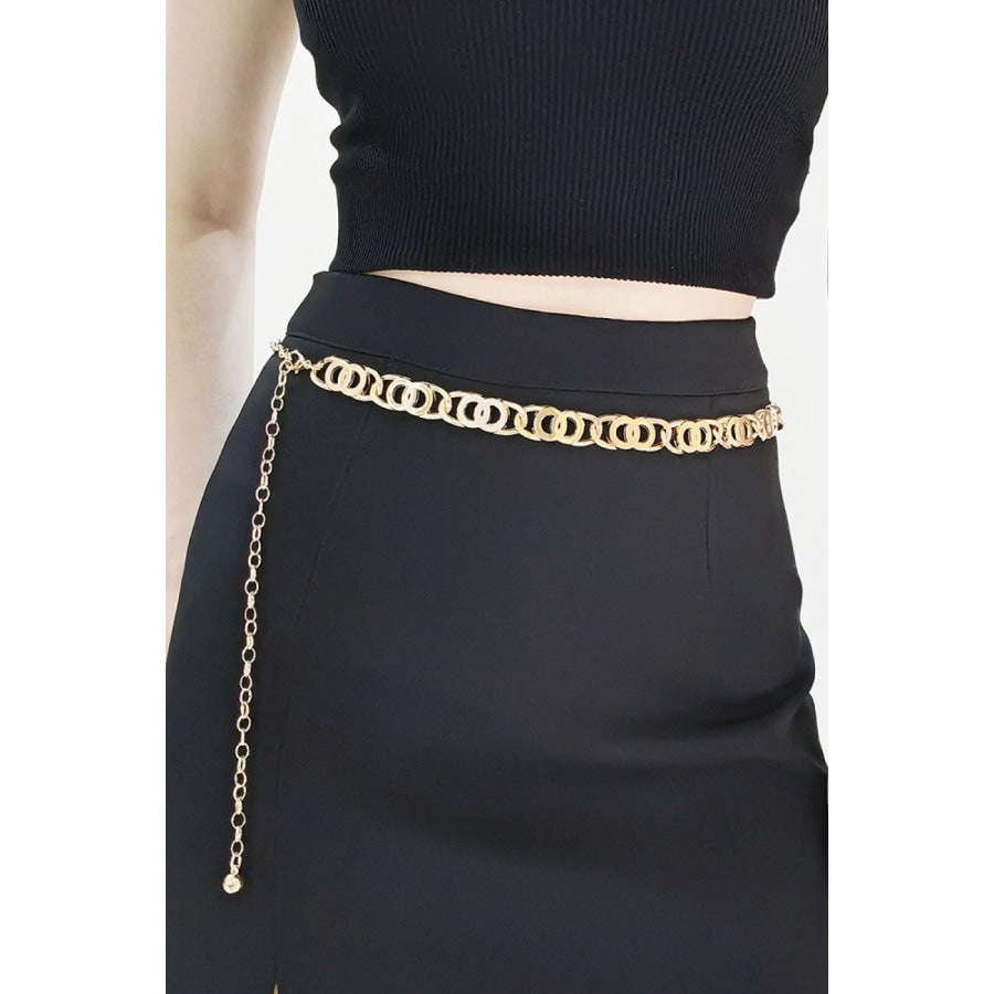 Alloy Lobster Clasp Belt Gold / One Size
