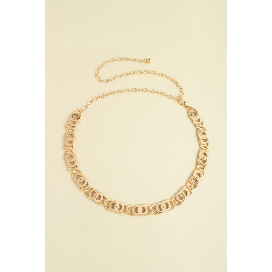 Alloy Lobster Clasp Belt Gold / One Size