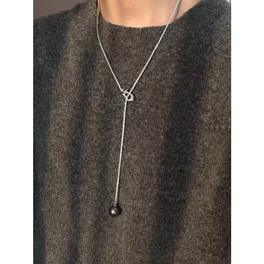 Alloy Pearl Drop Y-Necklace Apparel and Accessories