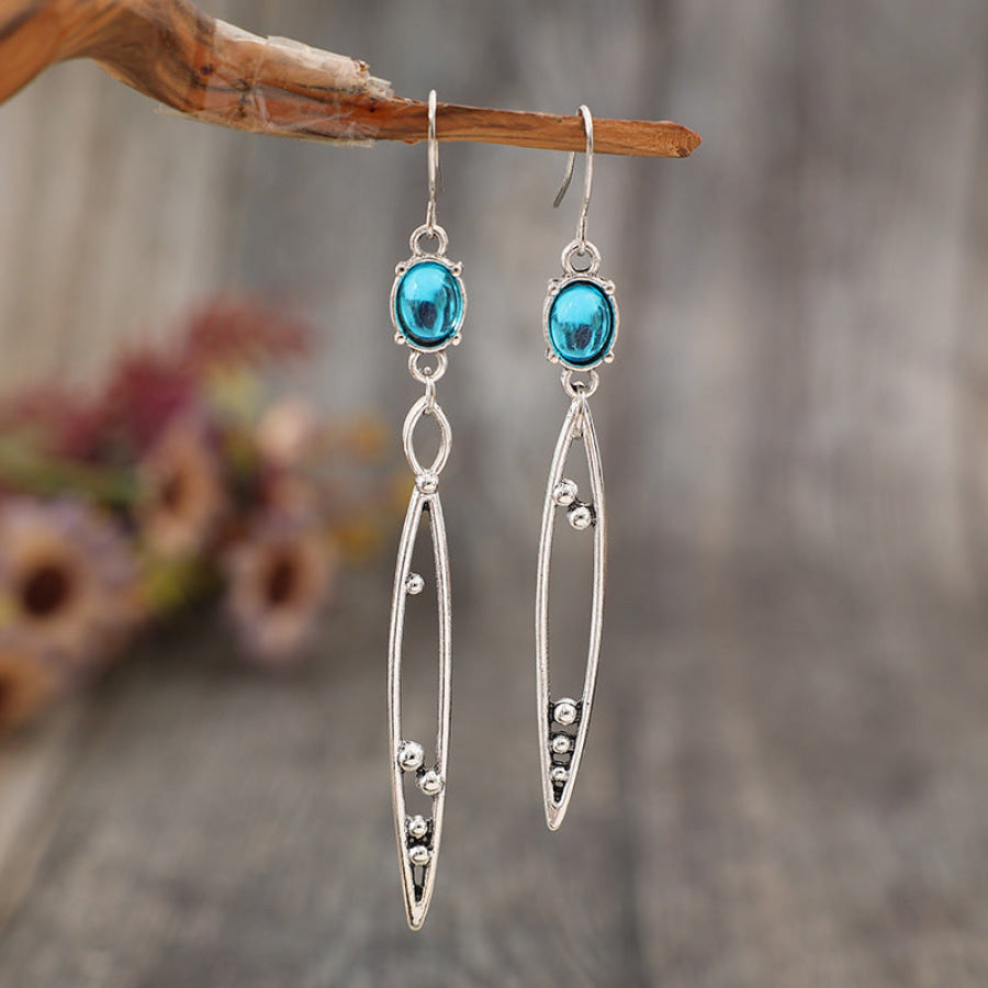 Alloy Rhinestone Asymmetric Earrings Silver / One Size Apparel and Accessories