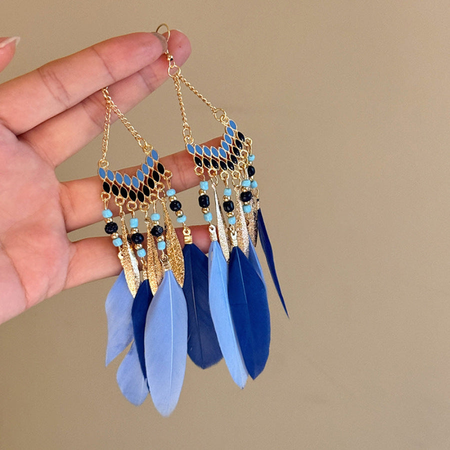 Alloy Rice Bead Dangle Earrings Apparel and Accessories