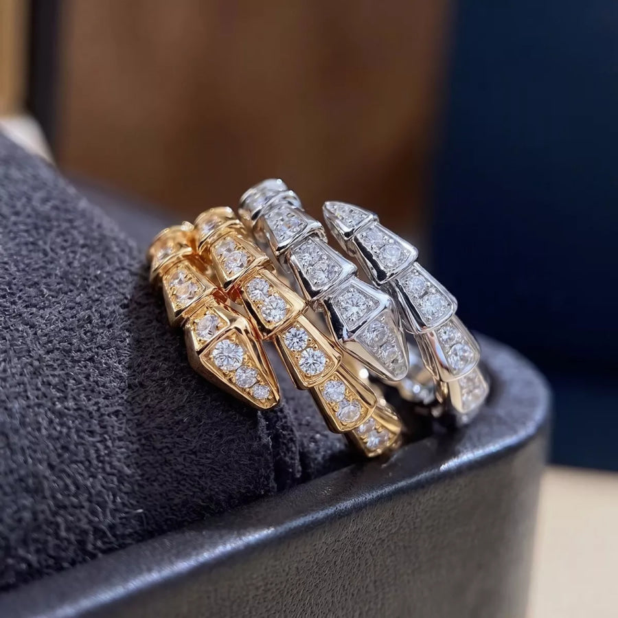 Alloy Zircon Bypass Ring Apparel and Accessories