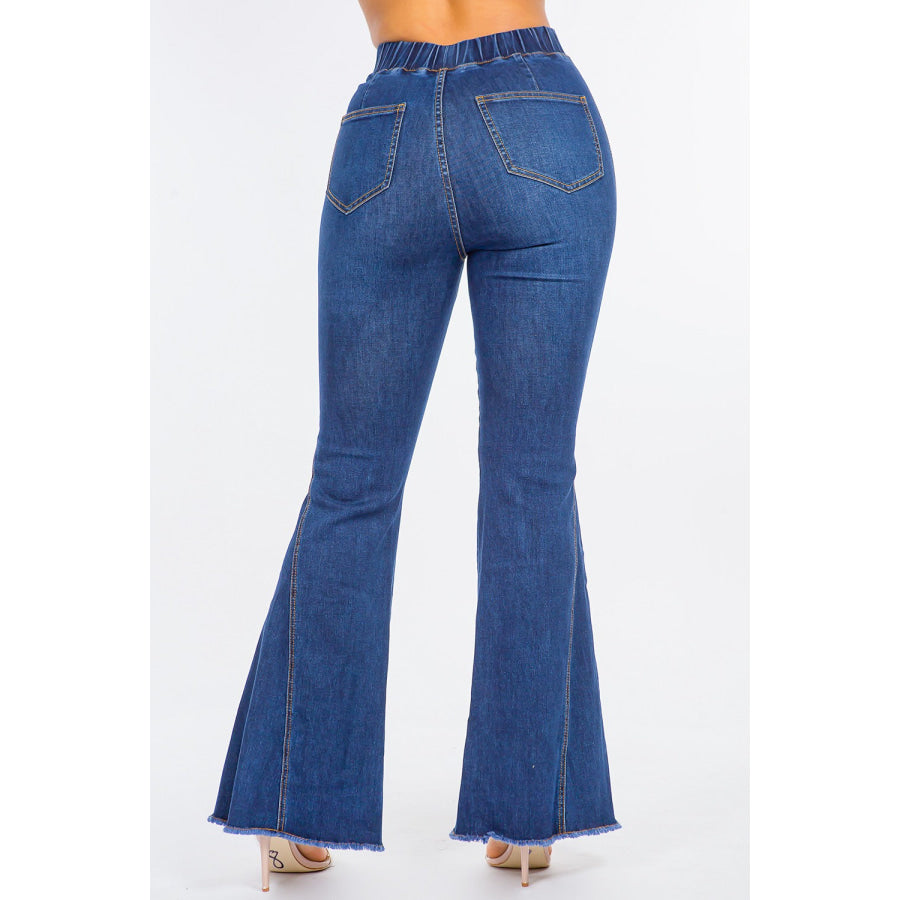 American Bazi High Waist Curvy Flare Jeans Apparel and Accessories