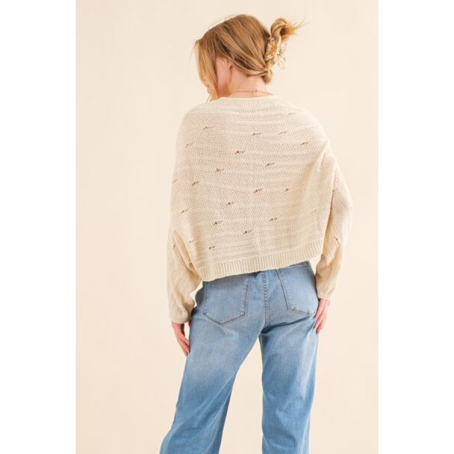 And The Why Dolman Sleeves Sweater NATURAL / S/M Apparel Accessories