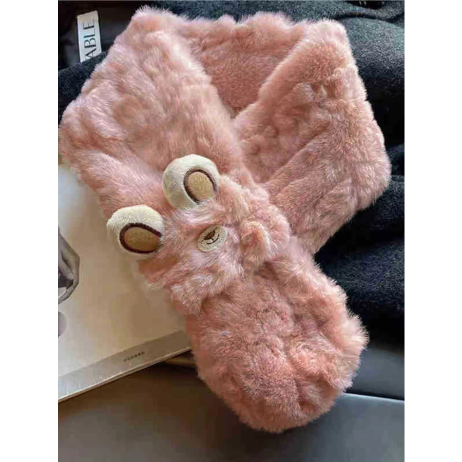 Animal Plush Scarf Pink / ONESIZE Apparel and Accessories