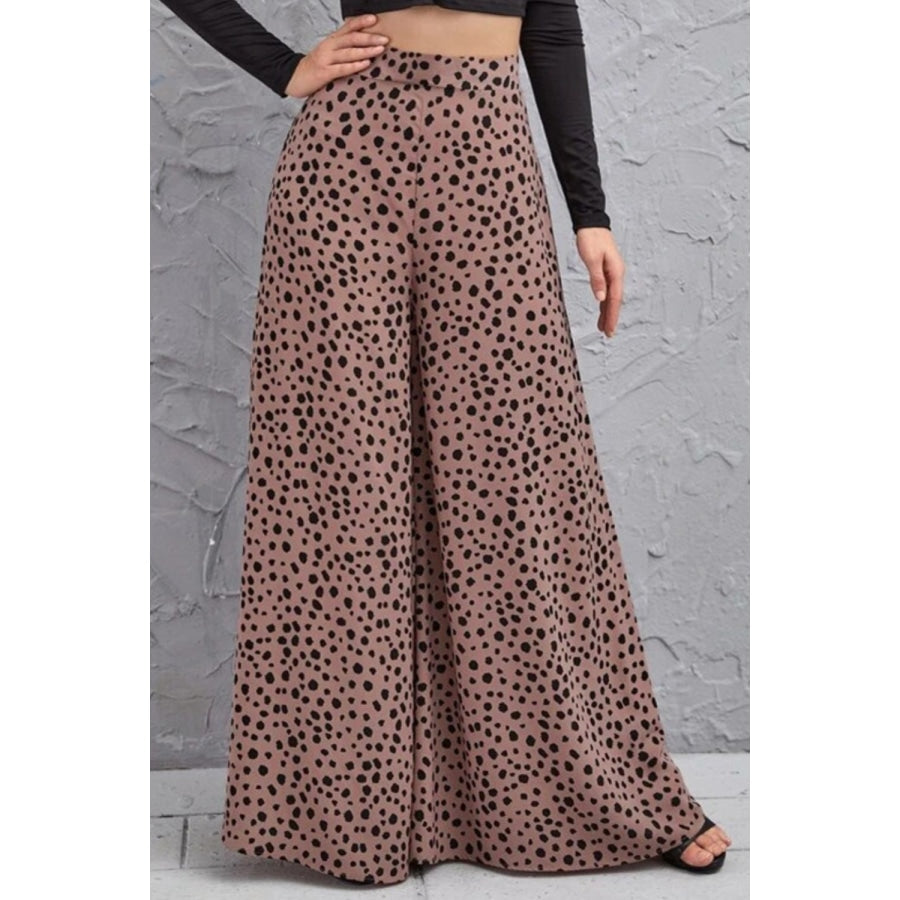 Animal Print High-Rise Culottes Light Mauve / S