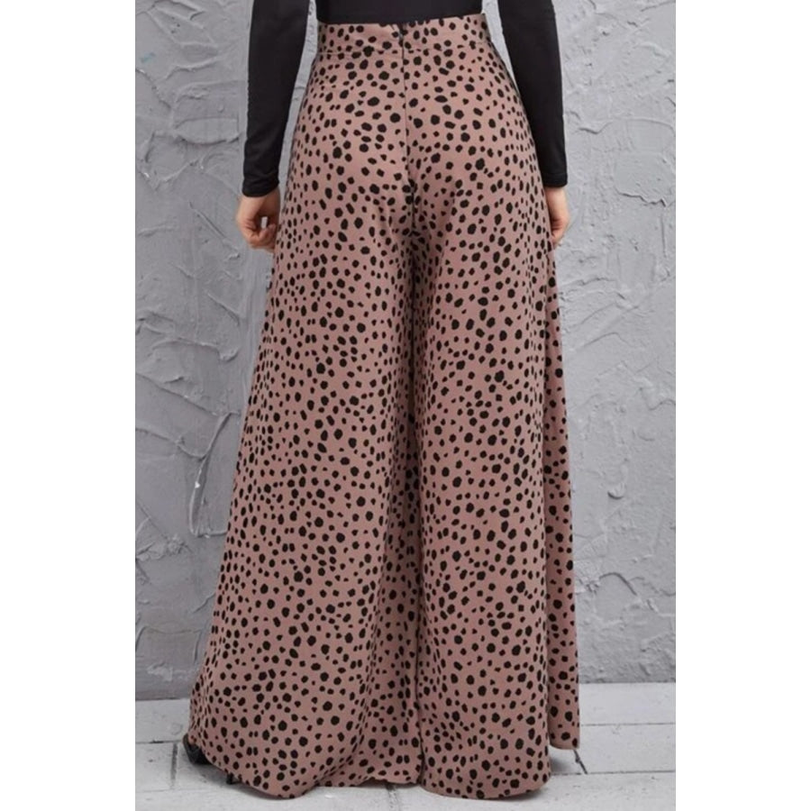 Animal Print High-Rise Culottes Light Mauve / S