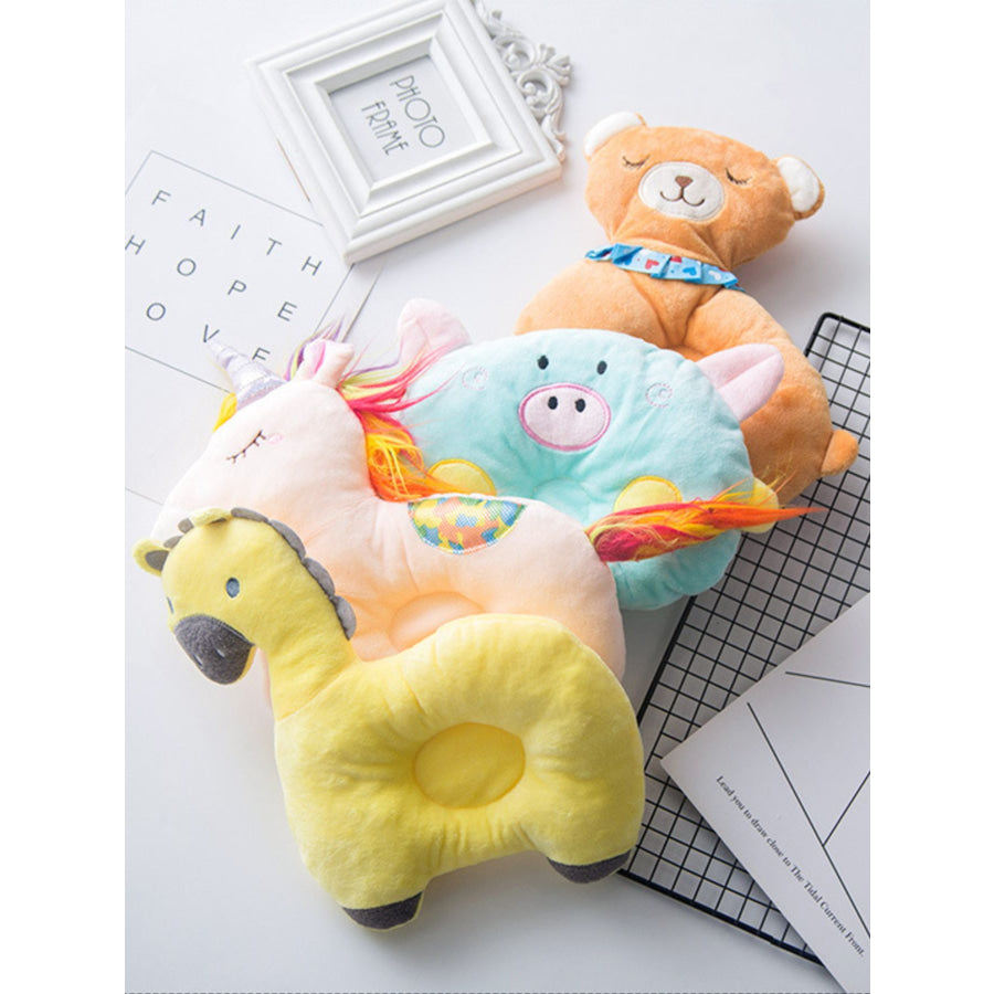Animal Shaped Head Protection Plush Pillow Giraffe / ONESIZE Apparel and Accessories