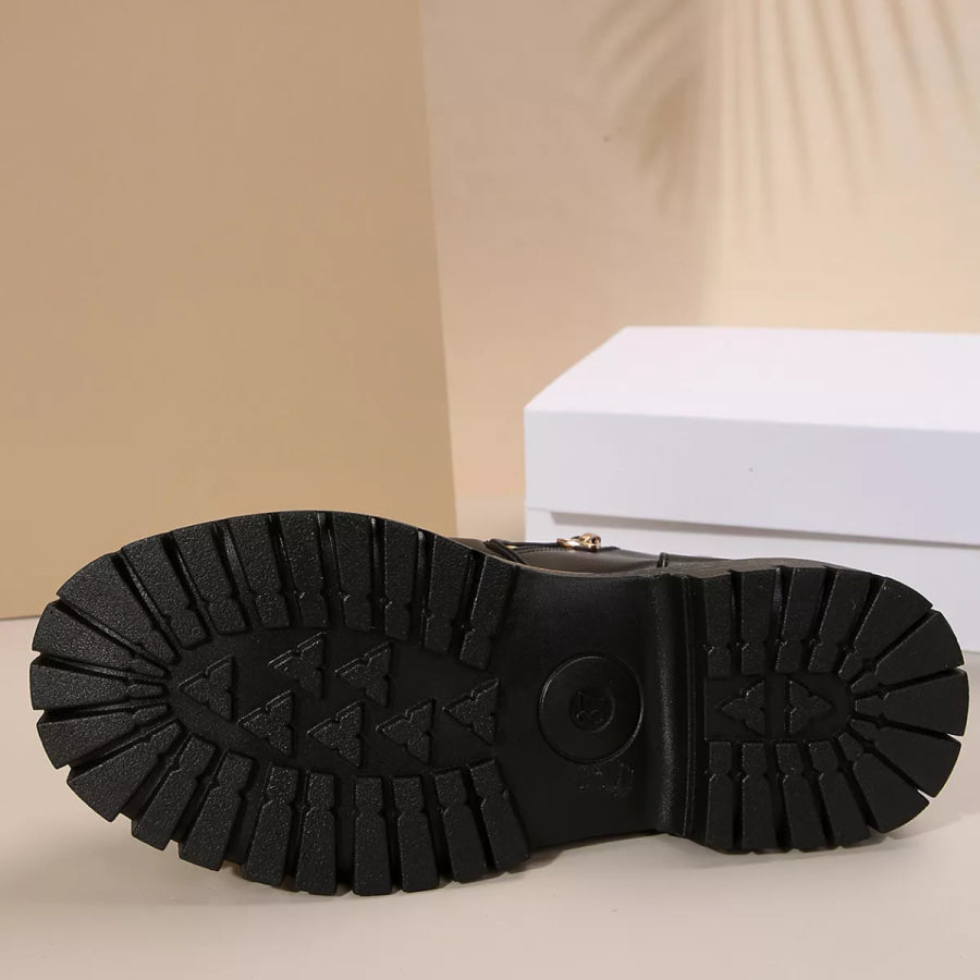 Ankle Boots with Zipper Detail Apparel and Accessories