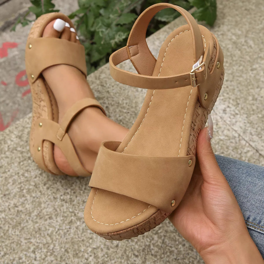 Ankle Strap Wedge Sandals Apparel and Accessories