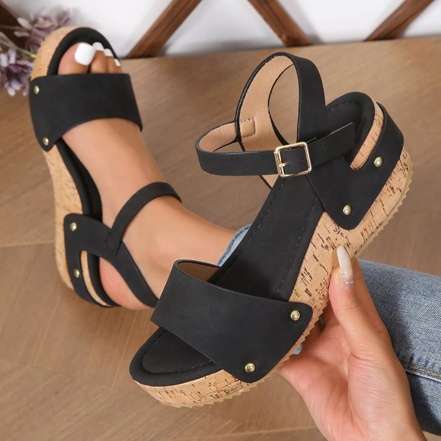 Ankle Strap Wedge Sandals Apparel and Accessories