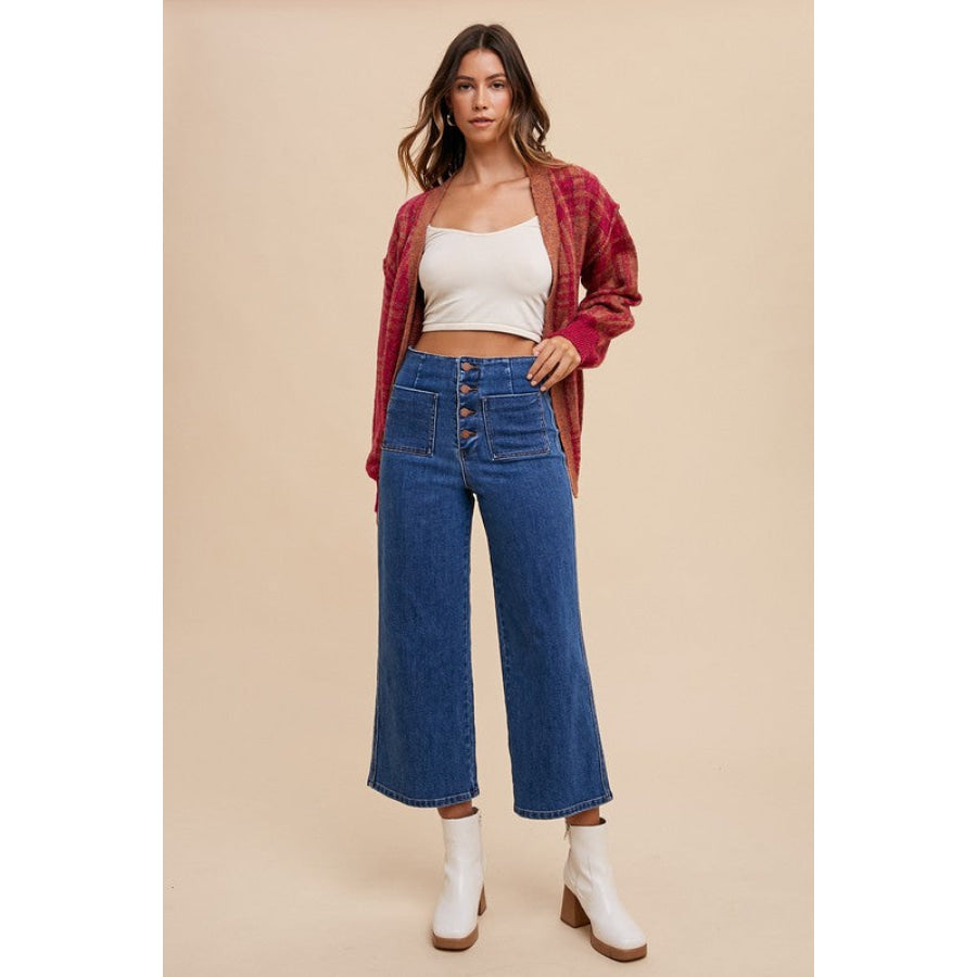 Annie Wear Button Fly High Waist Jeans Apparel and Accessories