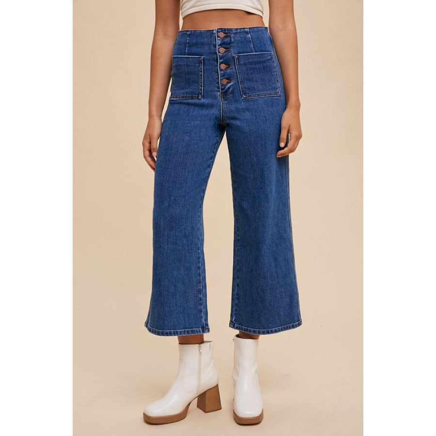 Annie Wear Button Fly High Waist Jeans Apparel and Accessories